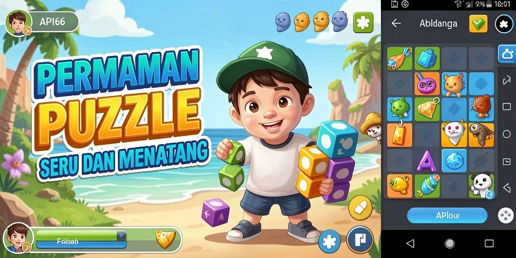 Tampilan gameplay seru dan interaktif dari API66.