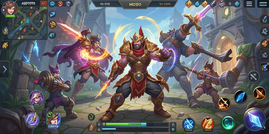 Gameplay seru dalam pertarungan MOBA ASDTOTO.