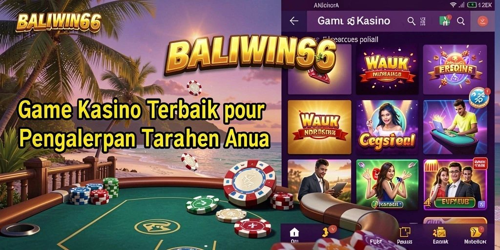 Tampilan gameplay seru di BALIWIN66 dengan suasana Kasino yang menyenangkan.