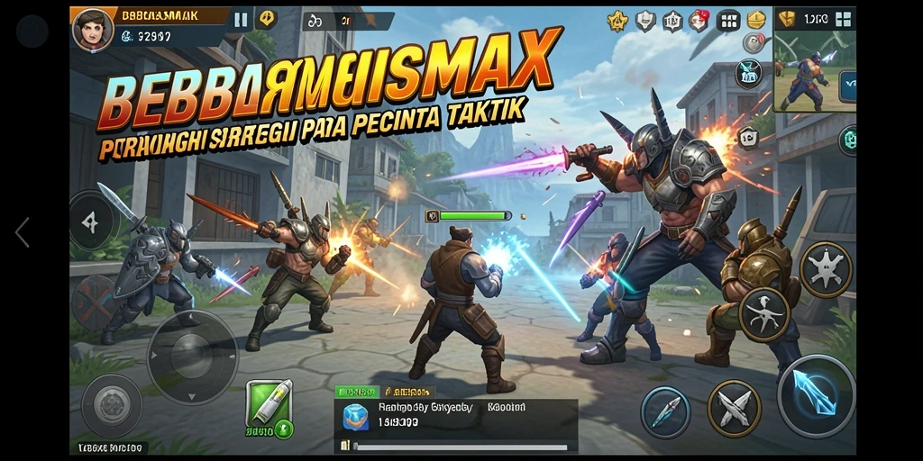 Tampilan gameplay BEBASMAX yang mengasyikkan dengan elemen strategi.