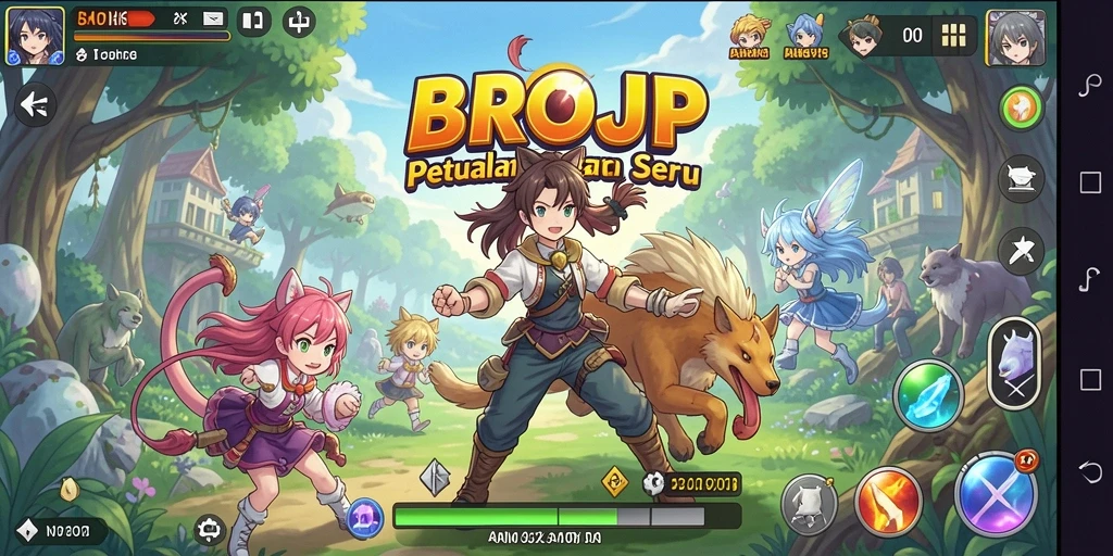 Tampilan seru dari gameplay BROJP yang penuh aksi.