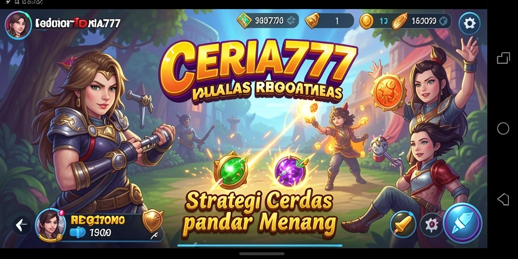 Tangkapan layar utama CERIA777 menampilkan aksi pertempuran strategi yang mendebarkan.