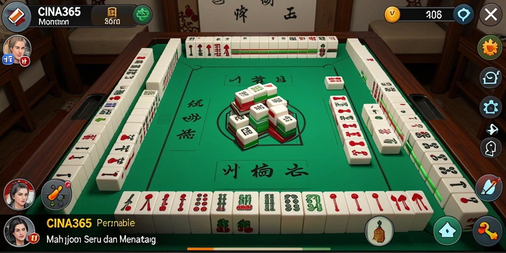 Tampilan utama <strong>CINA365</strong> yang menampilkan gameplay Mahjong yang seru dan menantang.