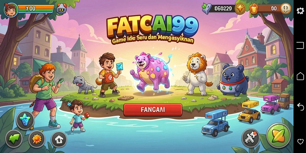 Tangkapan layar utama dari gameplay FATCAI99 yang menarik.