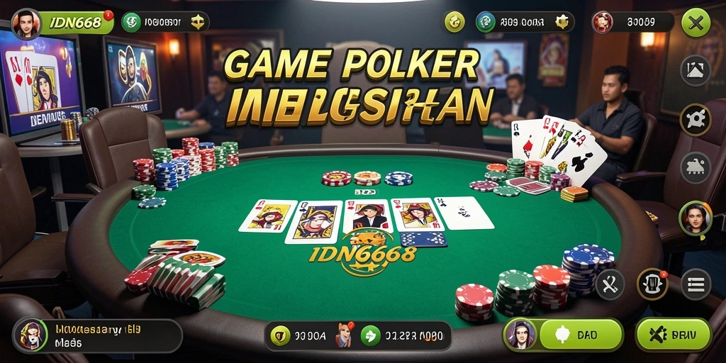 Tampilan gameplay menarik dari aplikasi poker IDN668.