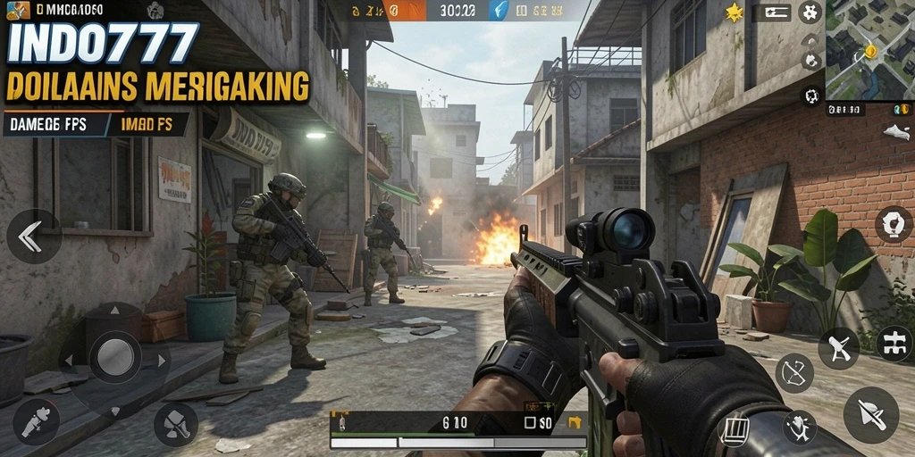Gameplay intens dari INDO777 dalam pertempuran FPS.