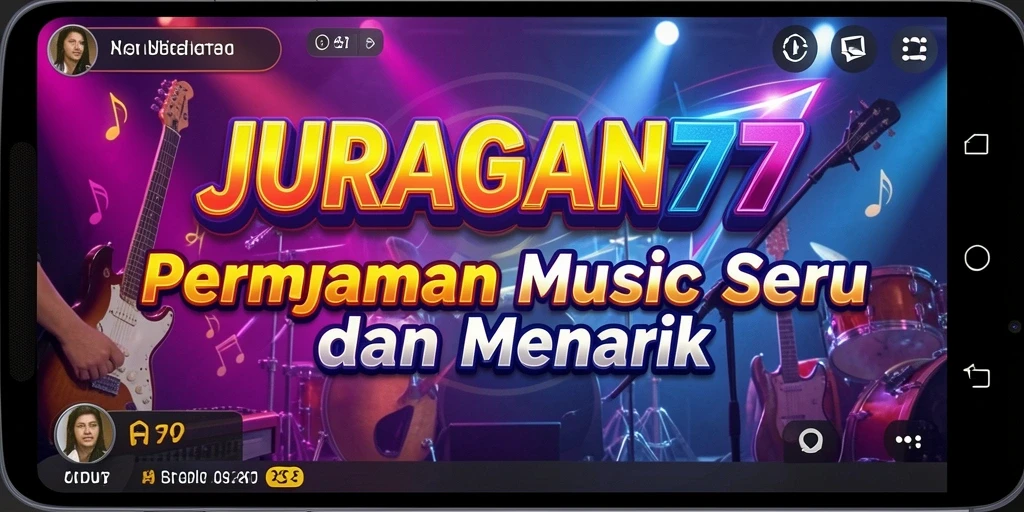 Screenshot JURAGAN77 menunjukkan gameplay musik yang seru dan interaktif.