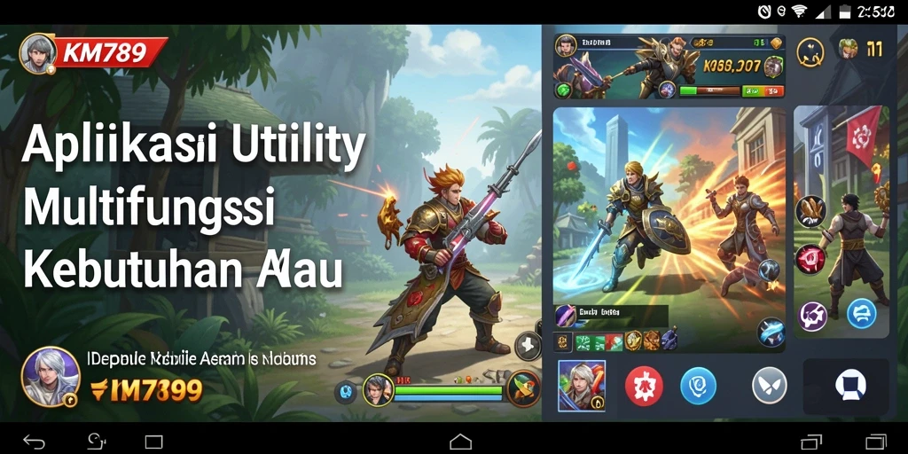 Screenshot utama KM789 menunjukkan antarmuka aplikasi Utility yang modern dan fungsional.