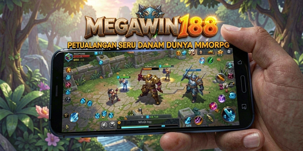 Screenshot gameplay MEGAWIN188 menampilkan suasana petualangan MMORPG yang epik.