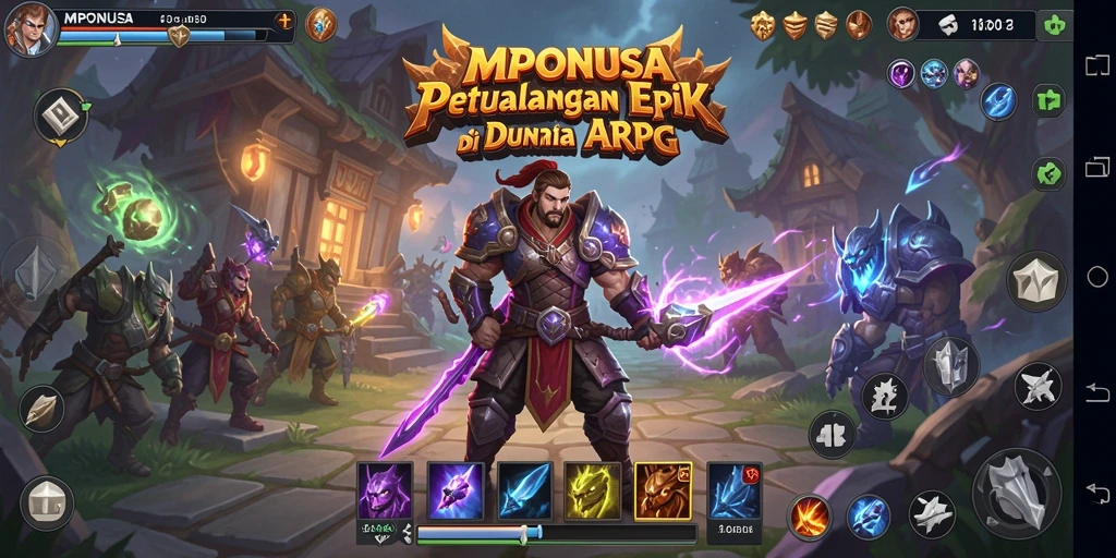 Screenshot gameplay MPONUSA menampilkan aksi pertarungan yang mendebarkan.
