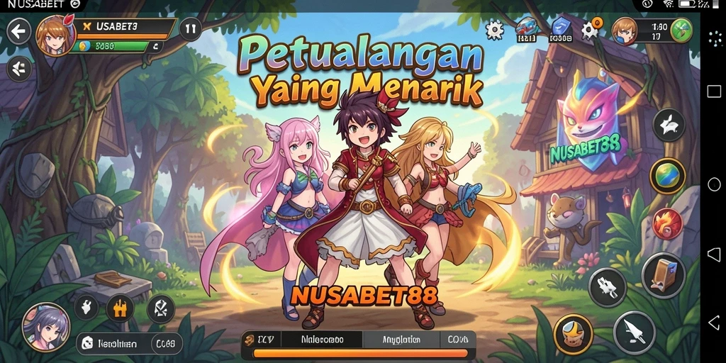 Gameplay NUSABET88 yang penuh warna dan dinamis.