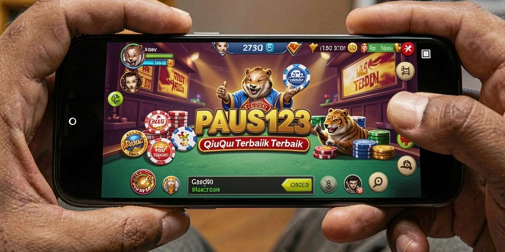 Tampilan gameplay utama PAUS123 dengan kartu QiuQiu.