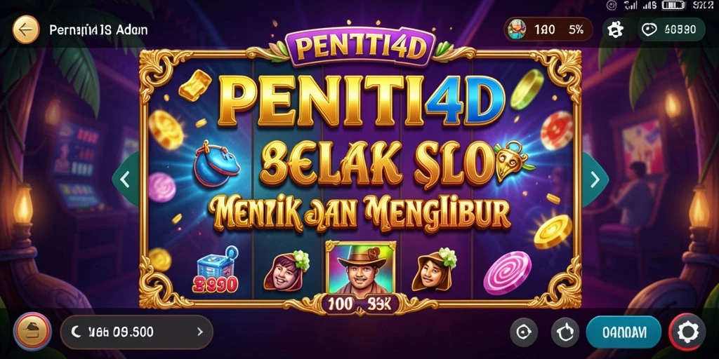 Tampilan gameplay menarik dari PENITI4D yang menampilkan mesin slot.