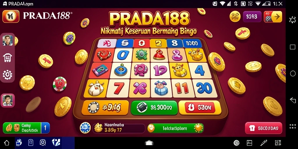 Screenshot gameplay PRADA188 menampilkan suasana Bingo yang seru.