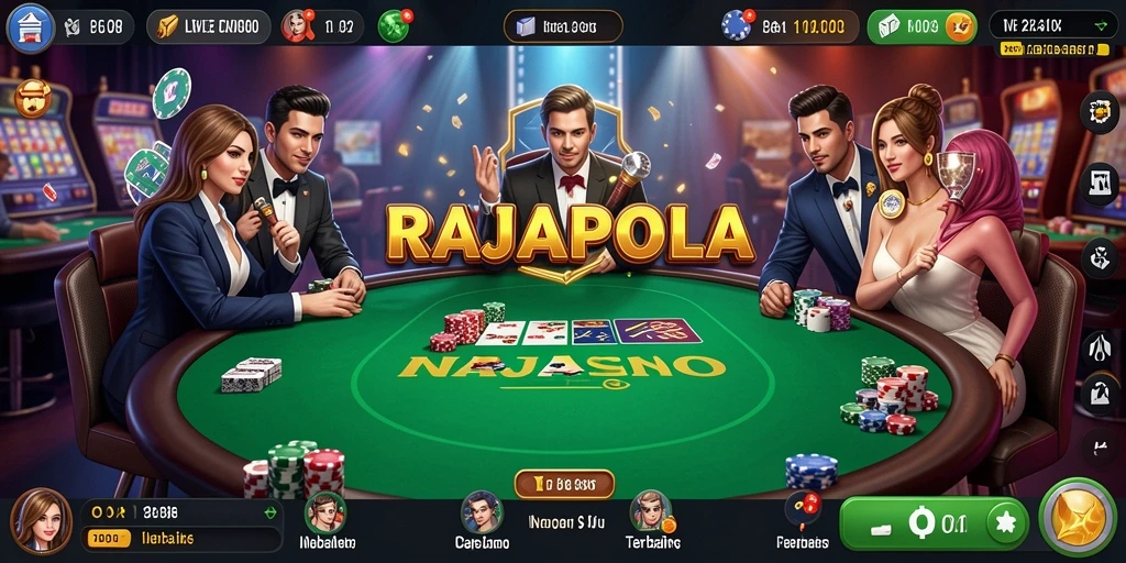 Tampilan menarik gameplay Live Casino RAJAPOLA.