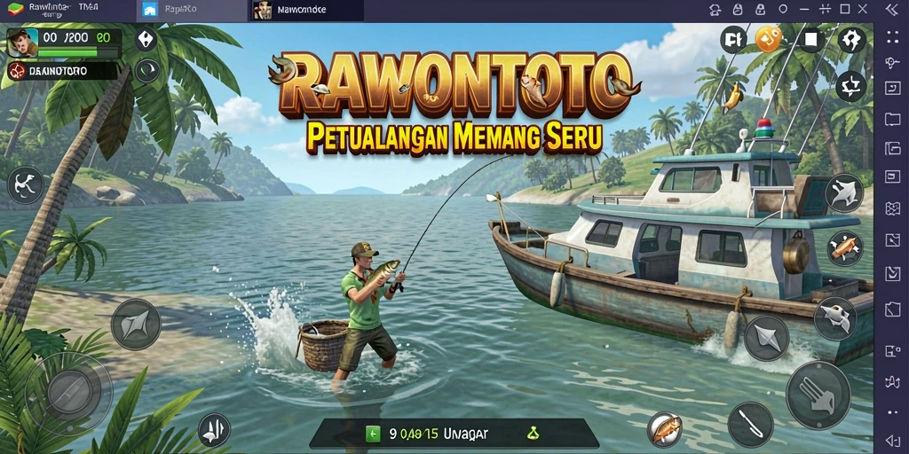 Tangkapan ikan yang menakjubkan dalam gameplay RAWONTOTO.
