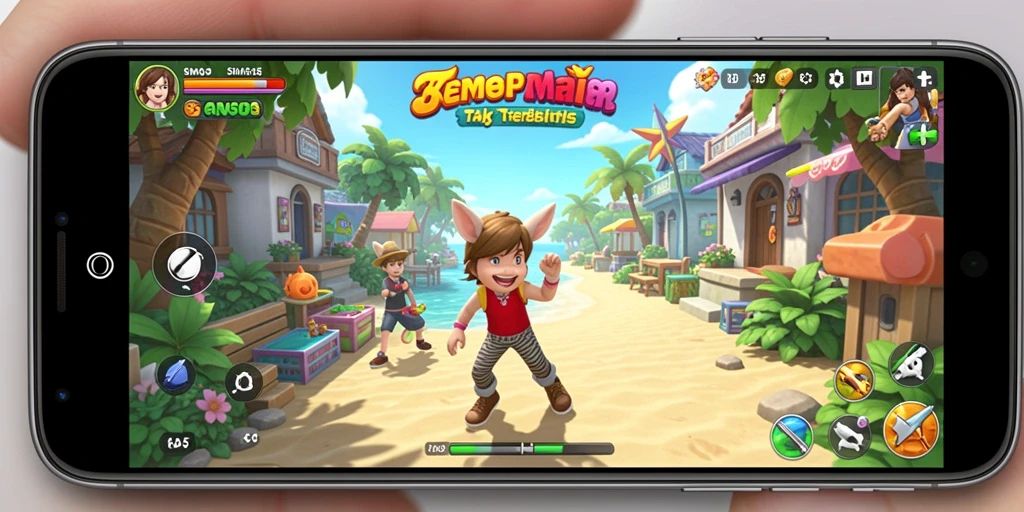 Tampilan gameplay SM605 yang penuh warna dan menarik.