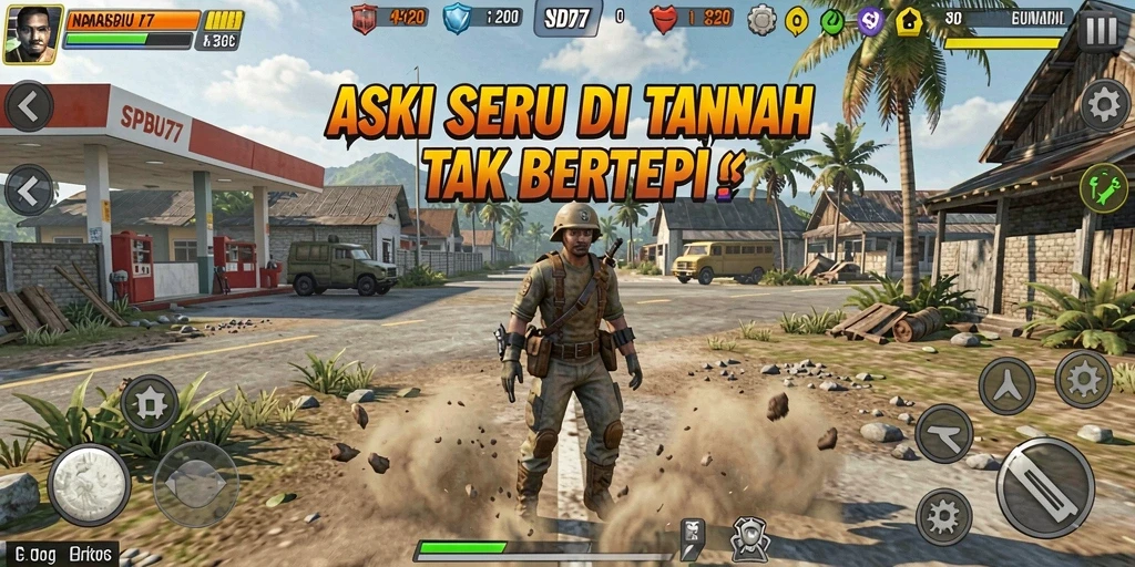 Gameplay SPBU77 menampilkan aksi mendebarkan dan karakter beragam.